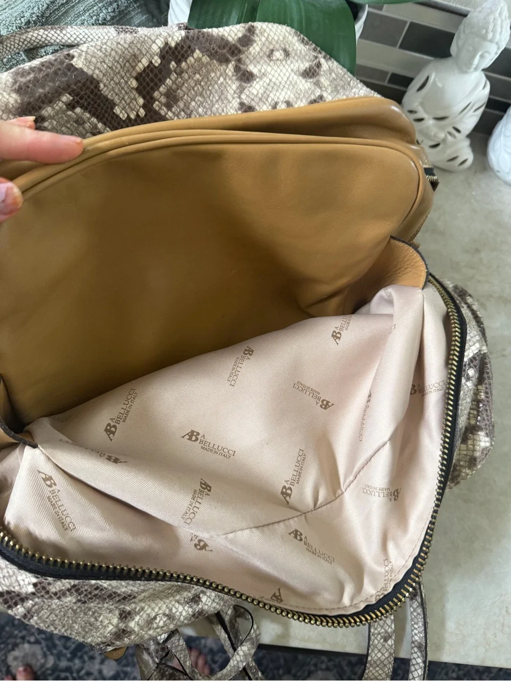 A. Bellucci Reptile leather Boston bag Gorgeous!